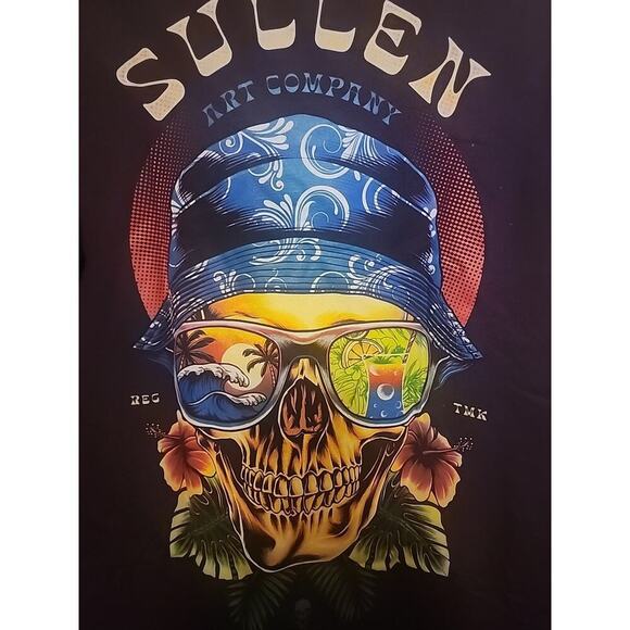 Sullen Men's Tropical Visions Short Sleeve Premium Tee Gothic Small NWT S120 - Picture 1 of 5